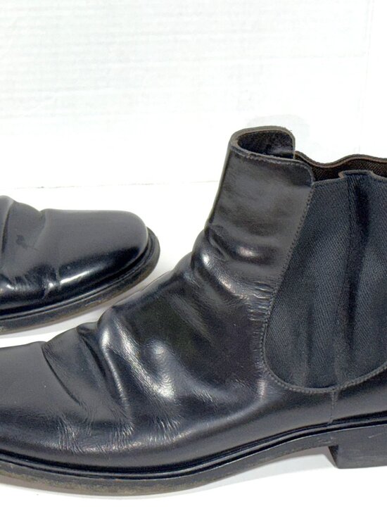 Prada Chelsea Boot Italian Leather Black Square Toe PullOn Elastic Ankle 9 US 10 main image 11